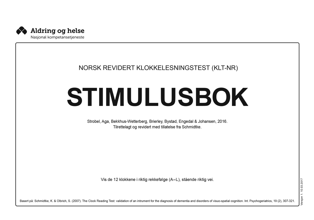 Forsiden av KLT-NR Stimulusbok