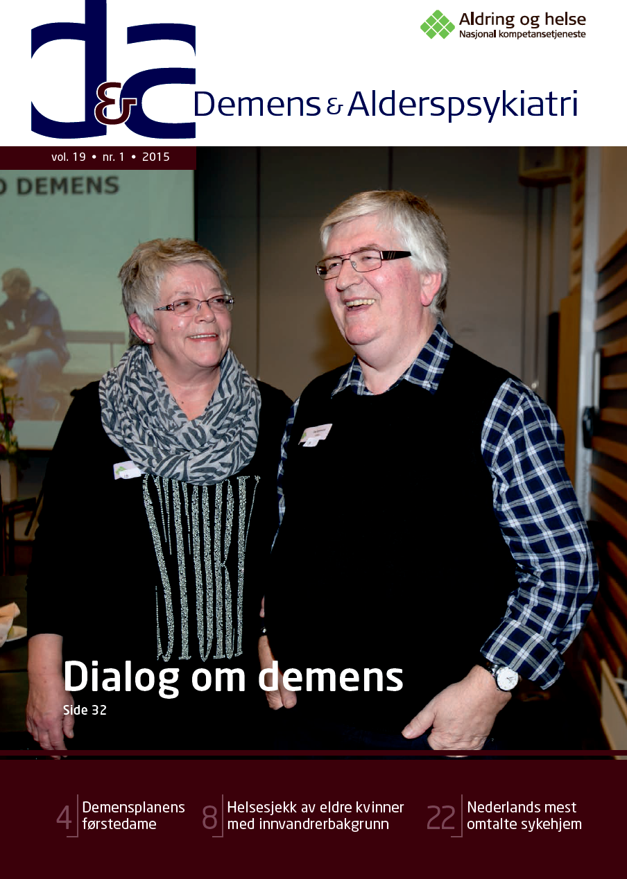 Forsiden av Demens & Alderspsykiatri 2015-1