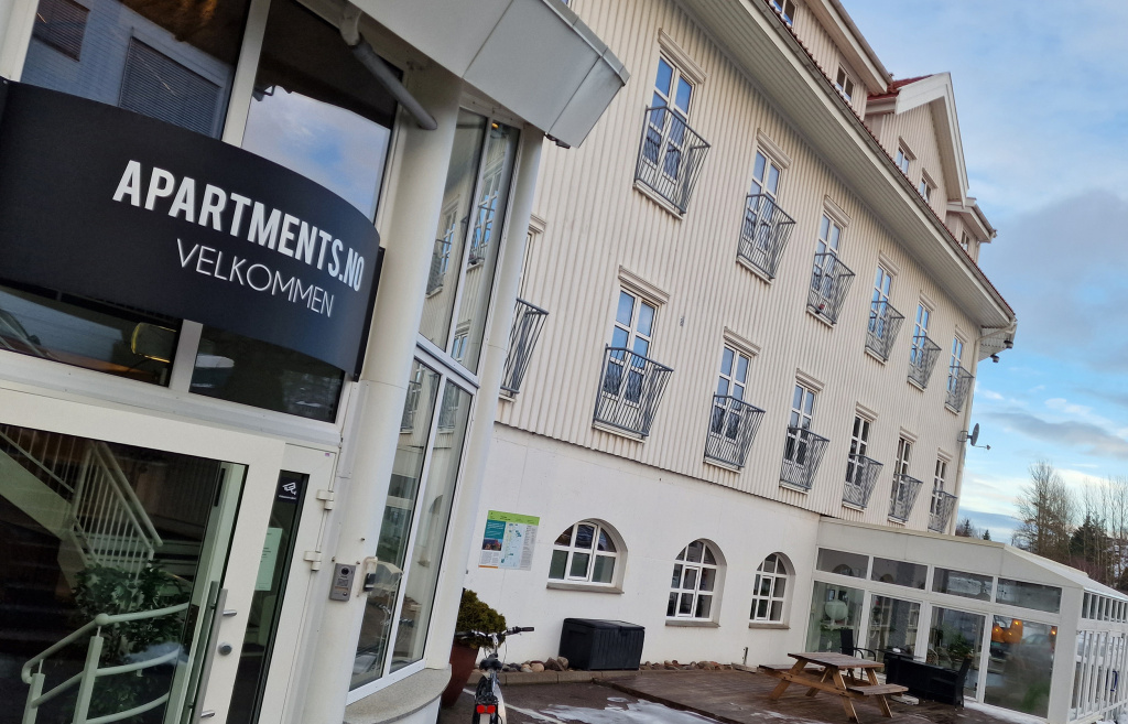 Inngangspartiet på konferansehotell