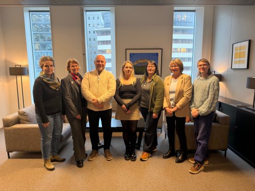 Gruppe med mennesker. Foto