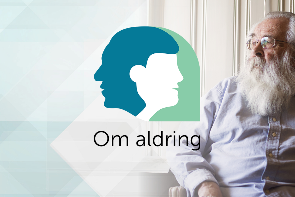 Om aldring logo på bakgrunn